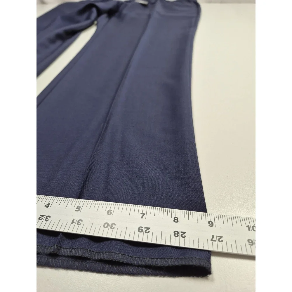 S. Cohen Dress Pants Mens 40x36 Blue Wool Flat Front Unhemmed Formal NWT